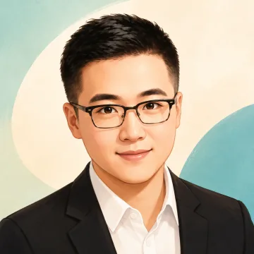 James Ma — Retrato em estilo cartoon